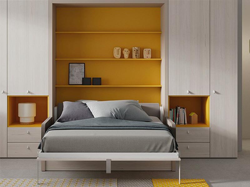 Ghế giường gọn như một bức tường sang trọng cho phòng khách ghe giuong gon nhu mot buc tuong 1