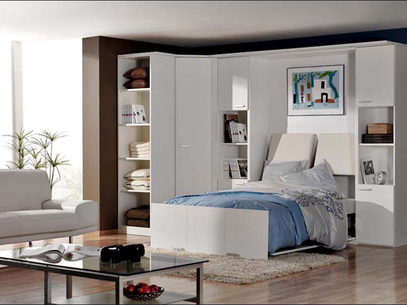 Bộ sưu tập giường tủ gấp thông minh cho phòng ngủ nhỏ giuong gap thong minh 278