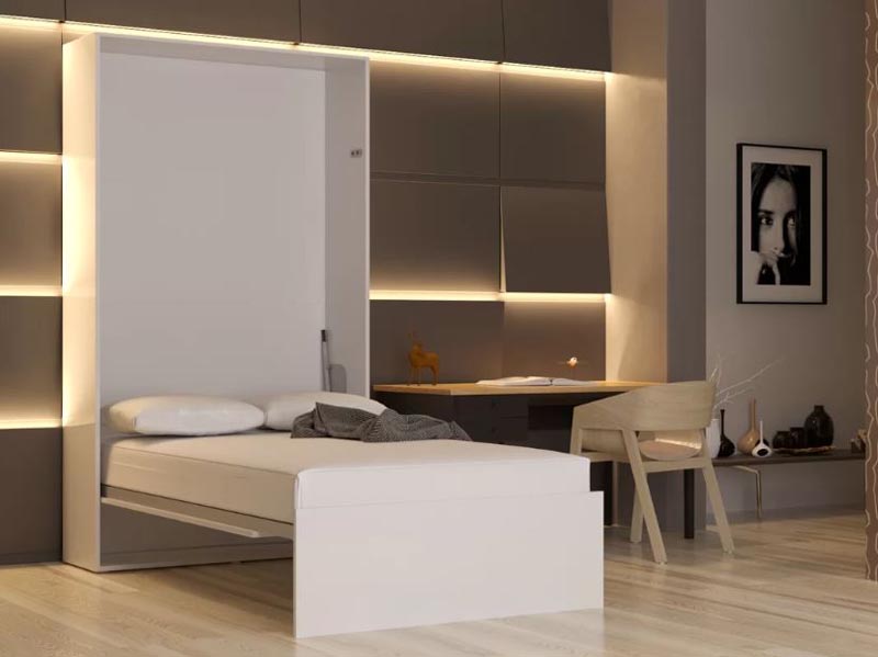 Giường gấp thông minh đơn giản cho phòng ngủ nhỏ tinh tế giuong gap thong minh don gian phong ngu 1