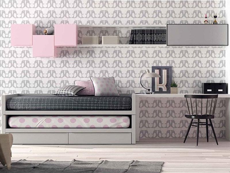 Nhỏ gọn với mẫu giường kéo thông minh cho phòng ngủ của bé giuong me con 2