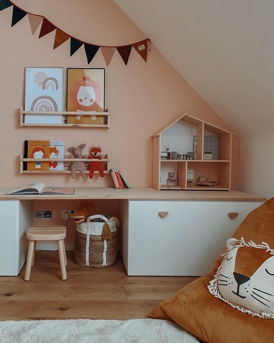 Góc học tập đẹp cho bé gái 6